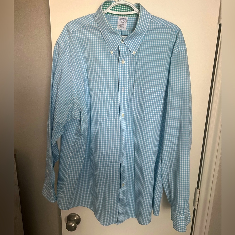 Blue brooks brothers collard shirt